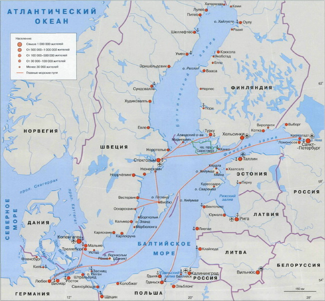 Балтийское море карта