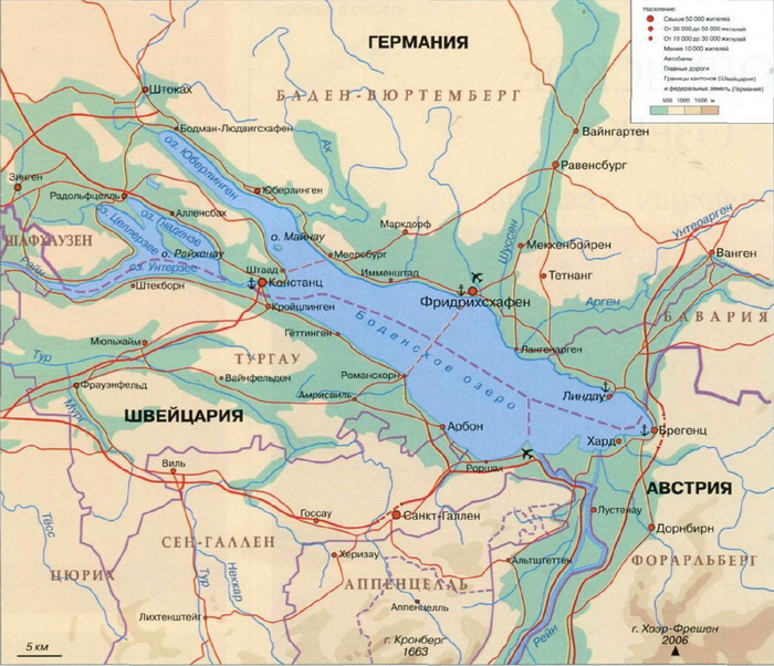 Боденское озеро карта